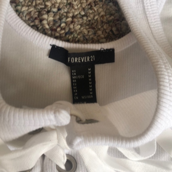 F21 Ribbed Lace Up Bodysuit - Picture 5 of 5